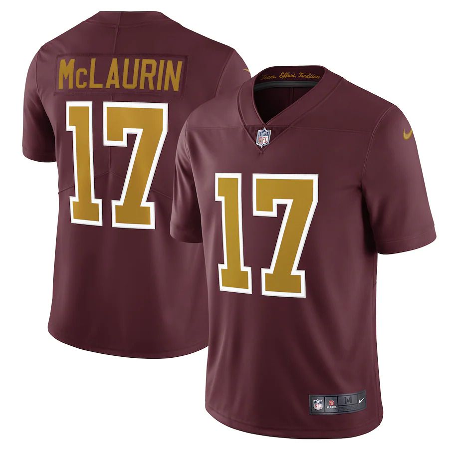 Men Washington Redskins 17 Terry McLaurin Nike Burgundy Alternate Vapor Limited NFL Jersey